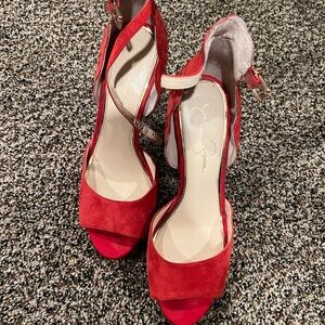 Jessica Simpson Vibrant Red Heels